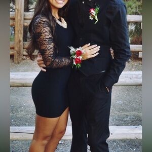 Bebe black bodycon dress